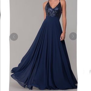 Navy blue prom dress